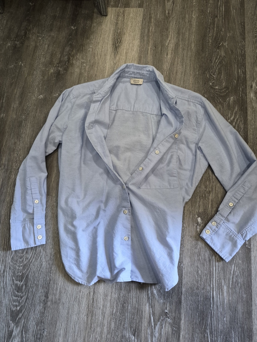 AYR Pale Blue Button-Down Shirt - Picture 5 of 8